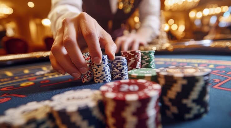 Live dealer studio setup with Dragon Tiger table